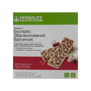 Формула 1 Збалансований батончик Журавлина - Білий Шоколад